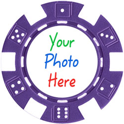 Photo Personalized Poker Chips - Dice Style